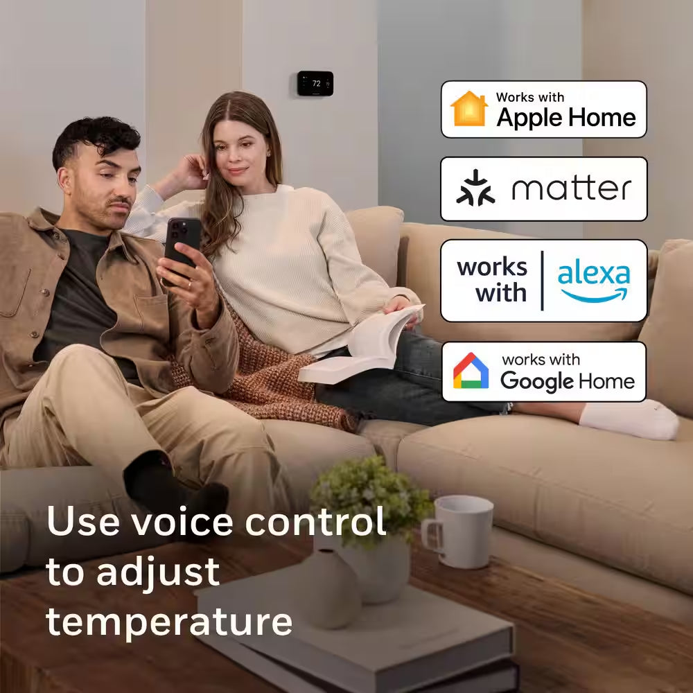 X8S Smart Thermostat with Sensor Black